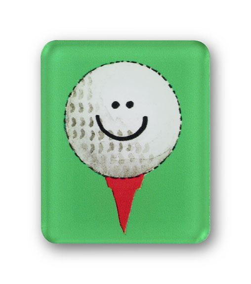 SMILEY FACE GOLF MAGNET